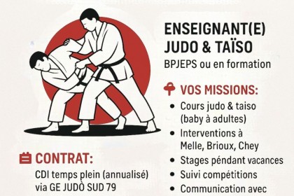 Le Judo Club Mellois Recrute !