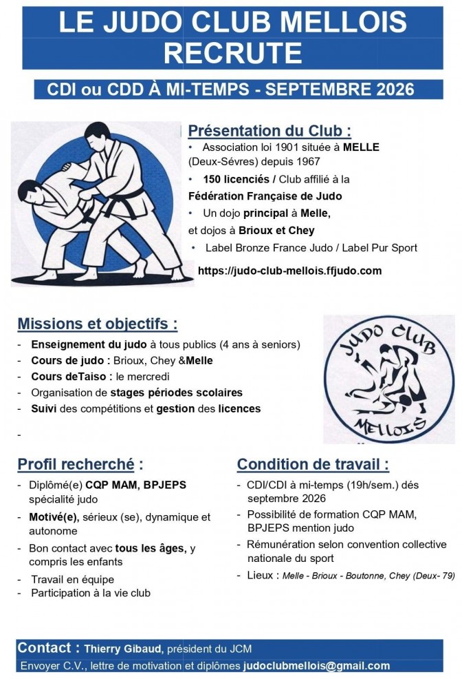 Image de l'actu 'RECRUTEMENT – SAISON PROCHAINE'