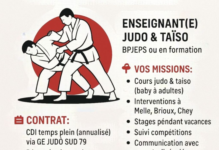 Le Judo Club Mellois Recrute !