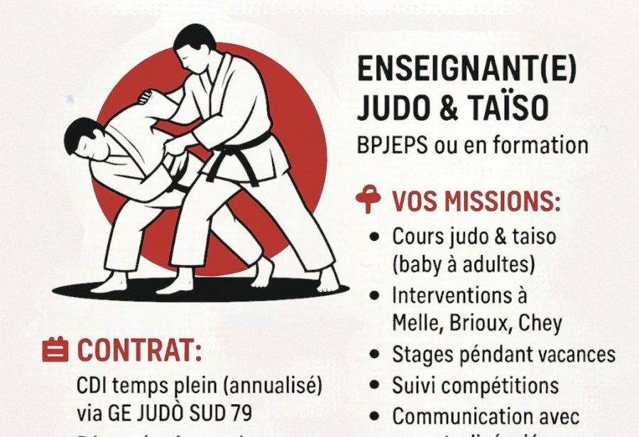Le Judo Club Mellois Recrute !