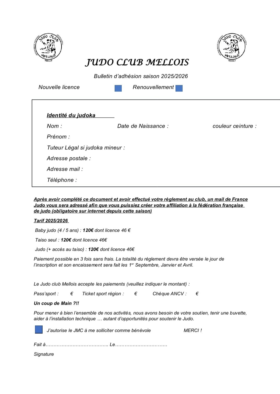 Dossier d inscription